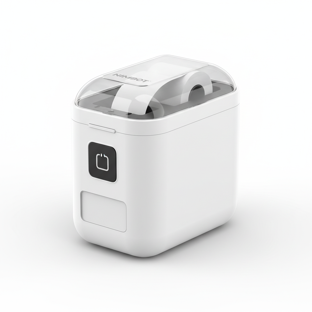 NIIMBOT B21 Bluetooth label maker machine in milky white