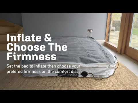 NEVER DEFLATE™ Luxury Air Bed Double with Built In Pump 135 x 190 x 46cm, Good Housekeeping Winner 2026, Self‑Inflating Blow Up Mattress, USB Charging & Nightlight, Inflatable Air Mattress for Guests